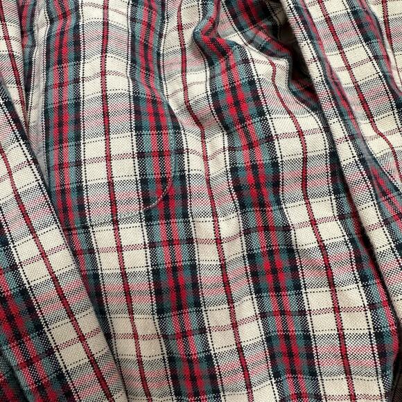 Ralph Lauren Plaid Mens BIG Shirt Medium 100% Cotton Blue Pony Preppy Academic - Picture 6 of 8